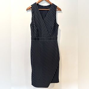 Banana Republic Women's Pinstriped Dress in Navy